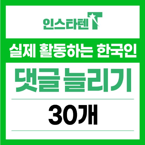 실제 활동하는 한국인 댓글 30개