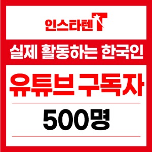 실제 활동하는 한국인 유튜브 구독자 500명