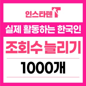 동영상 조회수 1,000개