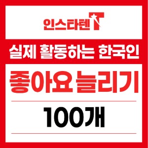 실제 활동하는 한국인 좋아요 100개