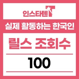 실제 활동하는 한국인 릴스 조회수 100개