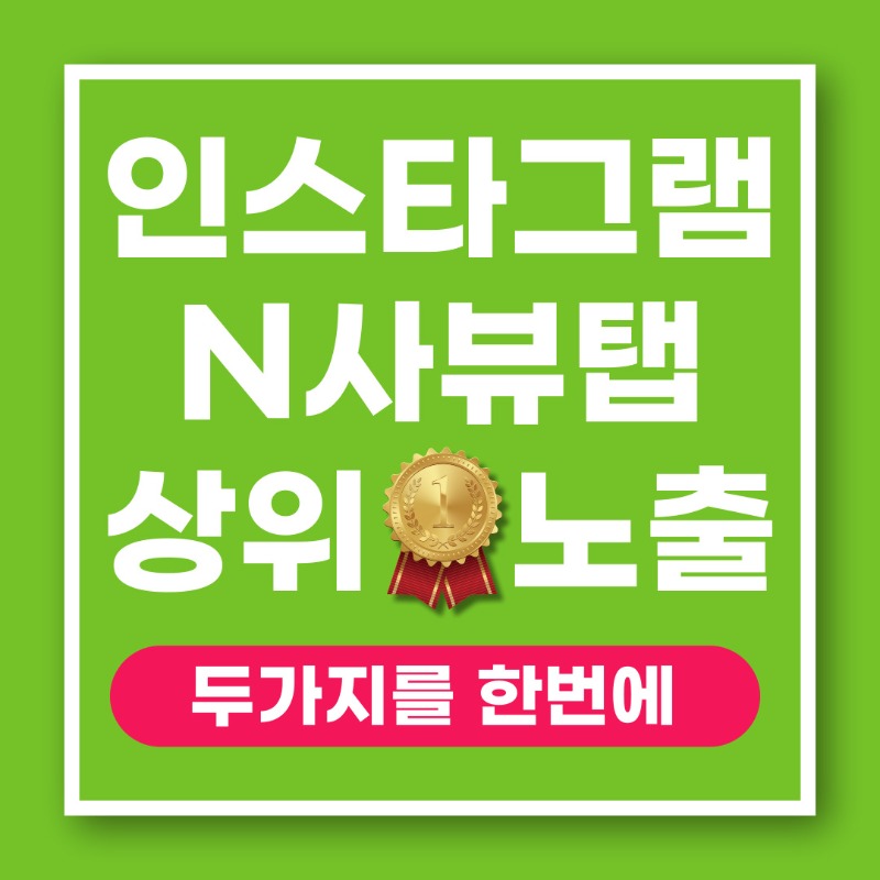 N사뷰탭/인스타 인기게시물 상위노출 30일 보장형